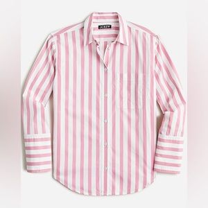 J. Crew  | Pink & White Bold Striped Garçon Shirt | Size 6